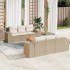 Set sofás de jardín 7 piezas y cojines ratán sintético