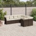 Set sofás de jardín 8 piezas y cojines ratán sintético