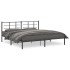 Estructura cama sin colchón con cabecero metal negro 193x203