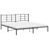 Estructura cama sin colchón con cabecero metal negro 193x203