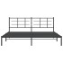 Estructura cama sin colchón con cabecero metal negro 193x203