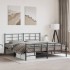 Estructura cama sin colchón con estribo metal negro 183x213