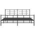 Estructura cama sin colchón con estribo metal negro 183x213
