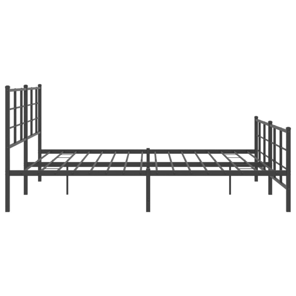 Estructura cama sin colchón con estribo metal negro 183x213