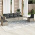Set de sofás de jardín 6 pzas y cojines ratán sintético