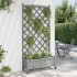 Jardinera con enrejado y ruedas madera maciza de abeto