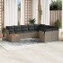 Set de sofás de jardín 10 pzas con cojines ratán sintético