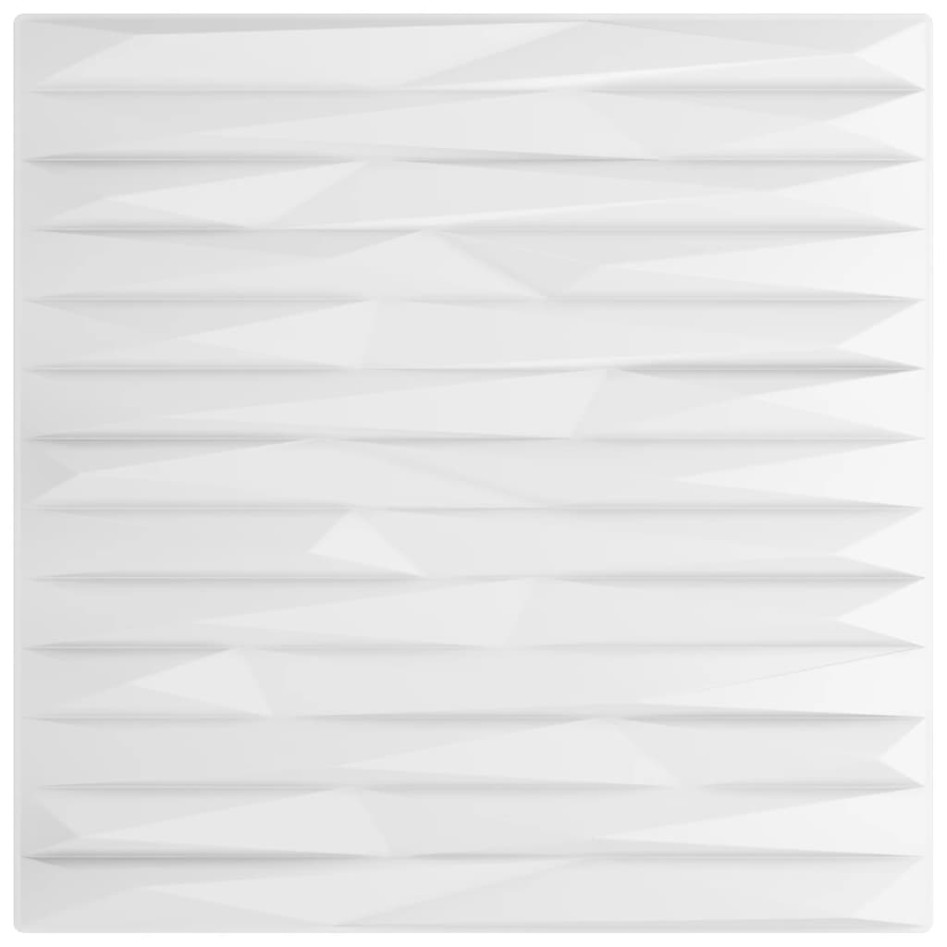 Paneles de pared 48 uds XPS piedra blanco 50x50 cm 12