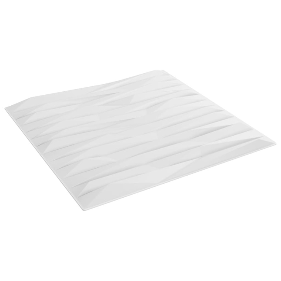 Paneles de pared 48 uds XPS piedra blanco 50x50 cm 12