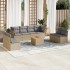 Set de sofás de jardín 9 pzas con cojines ratán sintético