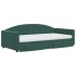 Sofá cama nido con cajones terciopelo verde oscuro 100x200