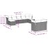 Set de muebles de jardín 9 pzas y cojines ratán sintético