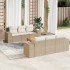 Set sofás de jardín 7 piezas y cojines ratán sintético
