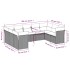 Set de muebles de jardín 9 pzas y cojines ratán sintético