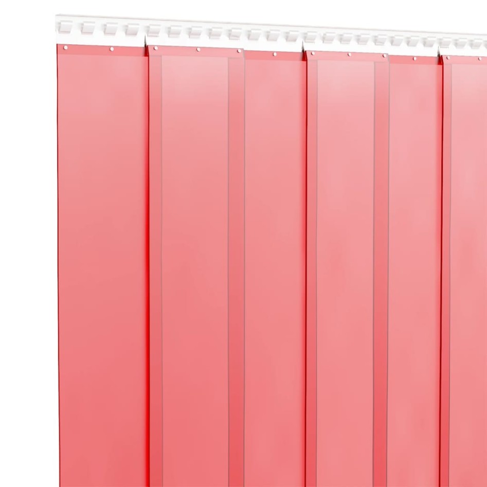 Tira de cortina para puertas PVC rojo 200x1,6 mm 50