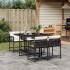 Set de muebles jardín 5 pzas con cojines ratán sintético