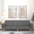 Sofá cama de 2 plazas con dos almohadas tela gris