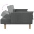 Sofá cama de 2 plazas con dos almohadas tela gris