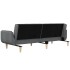 Sofá cama de 2 plazas con dos almohadas tela gris