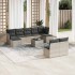 Set sofás jardín 10 pzas con cojines ratán sintético gris