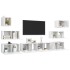 Set de muebles de salón 8 pzas madera ingeniería blanco