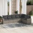 Set de sofás de jardín 7 piezas con cojines ratán PE