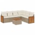 Set sofás de jardín 7 piezas y cojines ratán sintético