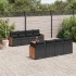 Set de sofás de jardín 8 piezas y cojines ratán sintético