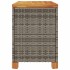Caja de almacenaje jardín madera acacia ratán gris 80x40x48