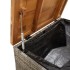 Caja de almacenaje jardín madera acacia ratán gris 80x40x48