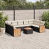 Set de sofás de jardín 10 pzas cojines ratán sintético
