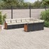 Set de sofás de jardín 10 pzas cojines ratán sintético