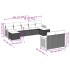 Set de muebles de jardín 9 pzas y cojines ratán sintético