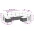 Set de muebles de jardín 9 pzas y cojines ratán sintético