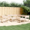 Juego de muebles de jardín 8 piezas madera maciza de pino