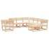 Juego de muebles de jardín 8 piezas madera maciza de