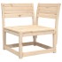 Juego de muebles de jardín 8 piezas madera maciza de