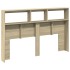 Cabecero de cama con LED roble Sonoma 160x17x102