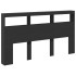 Cabecero de cama con LED negro 180x17x102