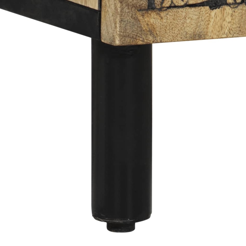 Armario de lavabo para baño madera maciza de acacia 62x33x58