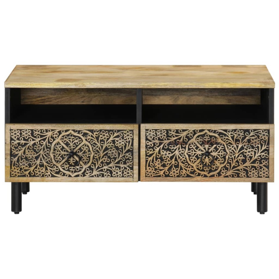 Mesa de centro de madera maciza mango 80x54x40