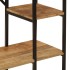 Perchero con ruedas madera maciza mango y hierro 90x40x190