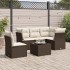 Set sofás de jardín 6 piezas y cojines ratán sintético