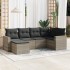 Set de sofás de jardín 6 pzas y cojines ratán sintético