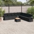 Set de sofás de jardín 10 pzas cojines ratán sintético
