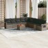 Set de sofás de jardín 10 pzas con cojines ratán sintético
