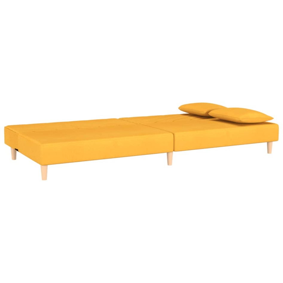 Sofá cama de 2 plazas con dos almohadas tela color