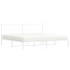 Estructura cama sin colchón con cabecero metal blanco