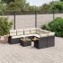 Set de sofás de jardín 8 piezas y cojines ratán sintético