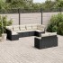 Set de sofás de jardín 8 piezas y cojines ratán sintético